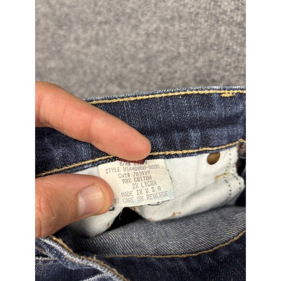 7 For All Mankind Jeans Womens 29 Blue Boy Cut Bootcut Stretch Denim Made USA - Picture 10 of 11